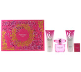 Versace Bright Crystal Absolu Gift Set for Women – EDP 90ml + Body Lotion + Shower Gel + Miniature